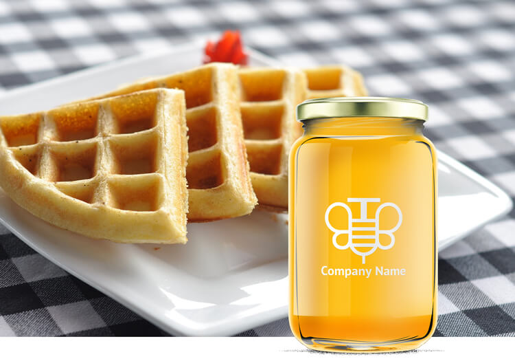 蜂蜜 ロゴ0248使用例｜はちみつ瓶