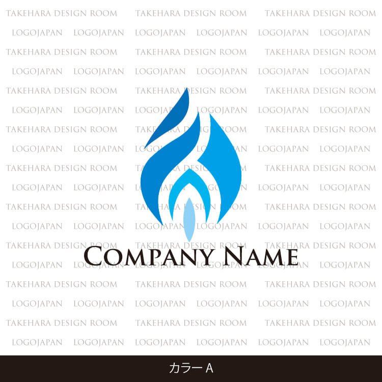 炎をテーマに制作したロゴマーク|ロゴ販売番号0415 8 210415color a
