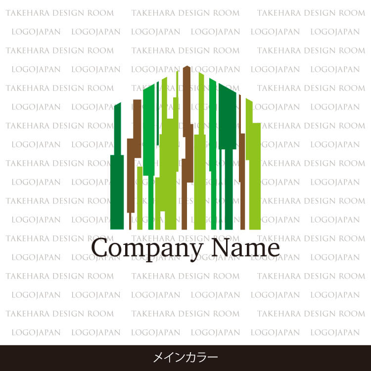 カラフルで斬新な家のロゴ|ロゴ販売番号0730 6 210730color m