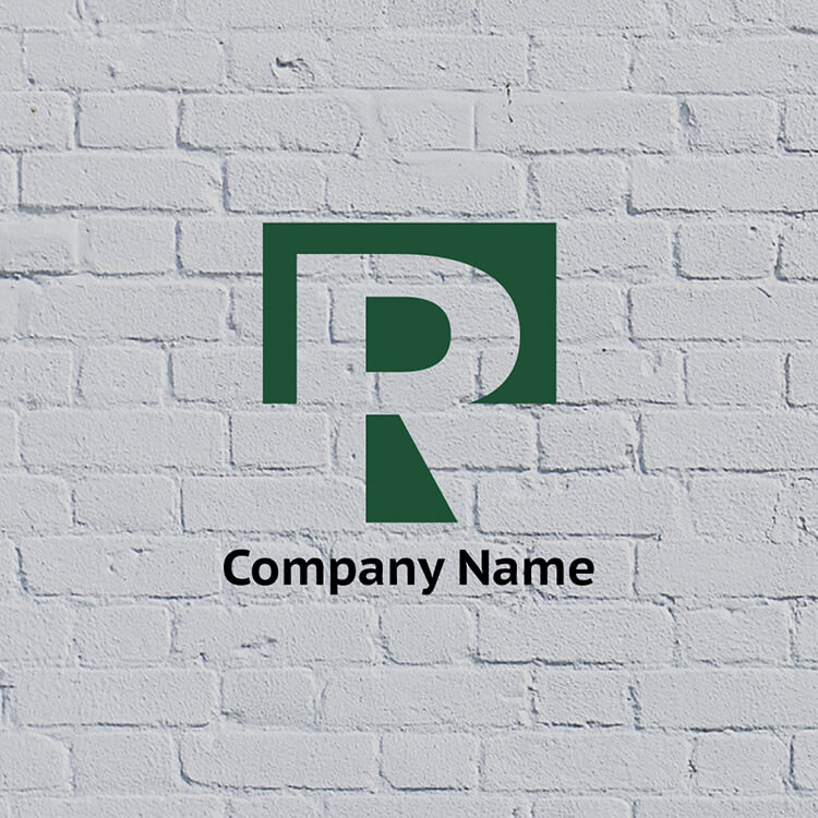 シンプルロゴ Rの文字のデザイン0812