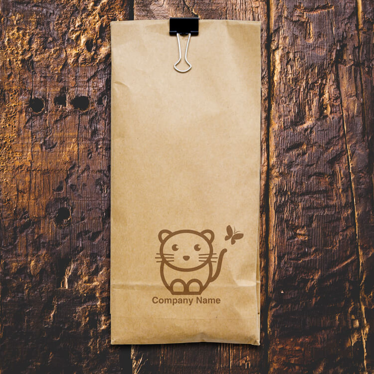 猫 ロゴ制作01129使用見本｜紙袋