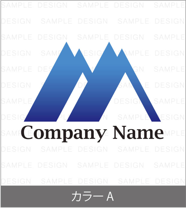 山のロゴ アルファベットMのシンプルなデザイン|ロゴ販売番号01136 11 2101136color a