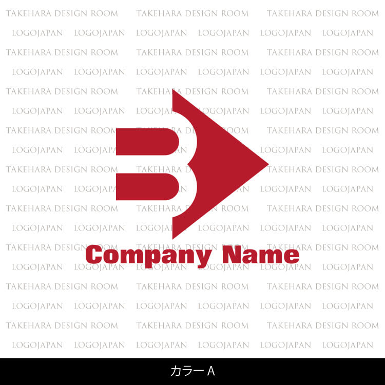 矢印ロゴ Bの文字のデザイン|LOGO販売番号01188 5 01188color a