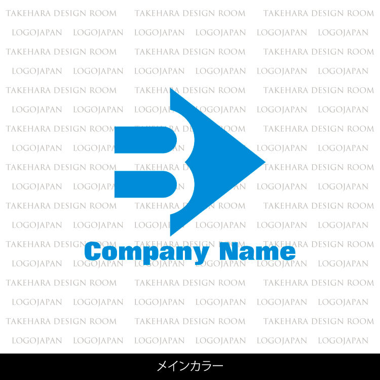 矢印ロゴ Bの文字のデザイン|LOGO販売番号01188 4 01188color m