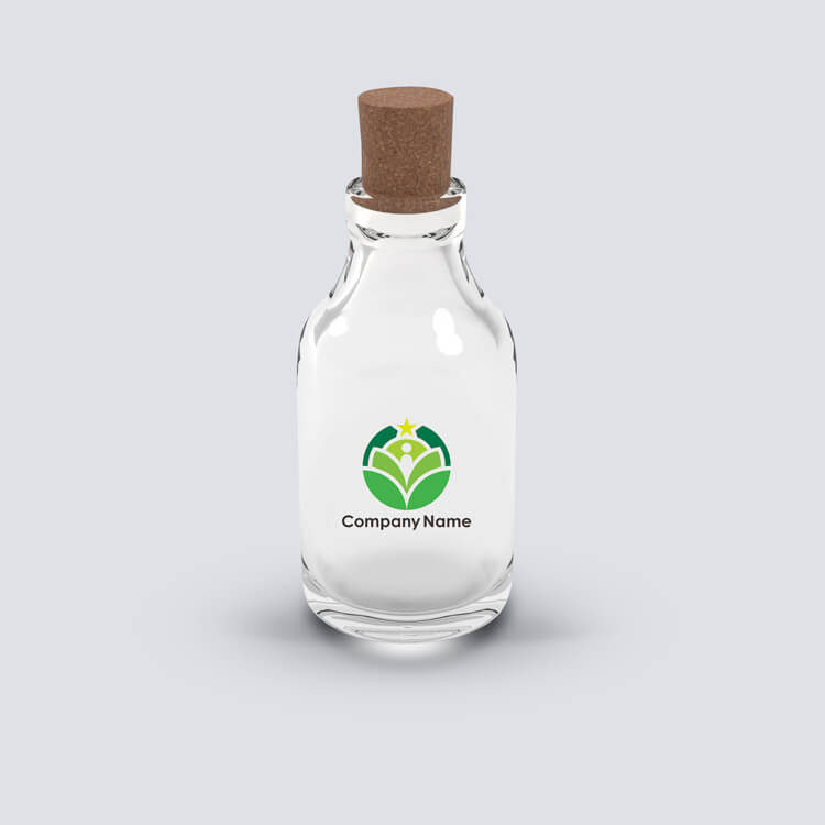 植物 ロゴマーク01433使用例｜瓶