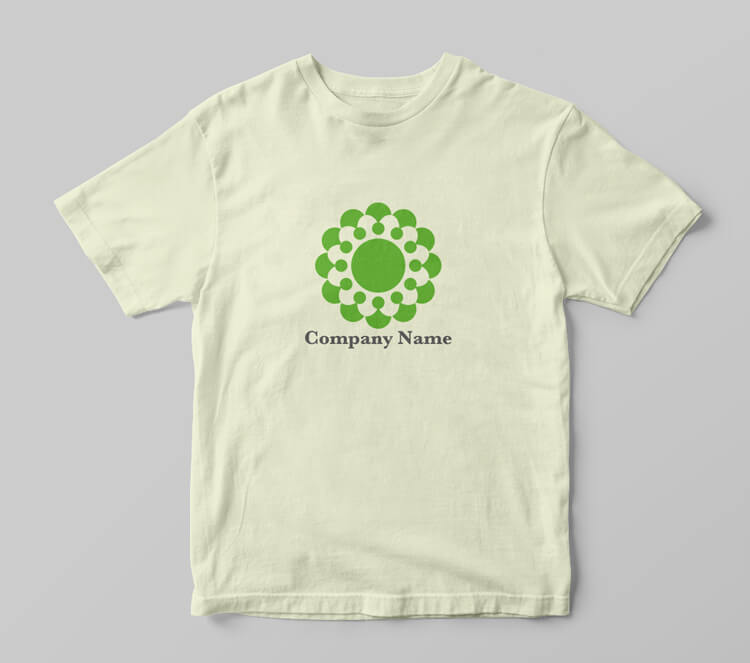 人と太陽の花 ロゴデザイン01509使用見本｜Tシャツ