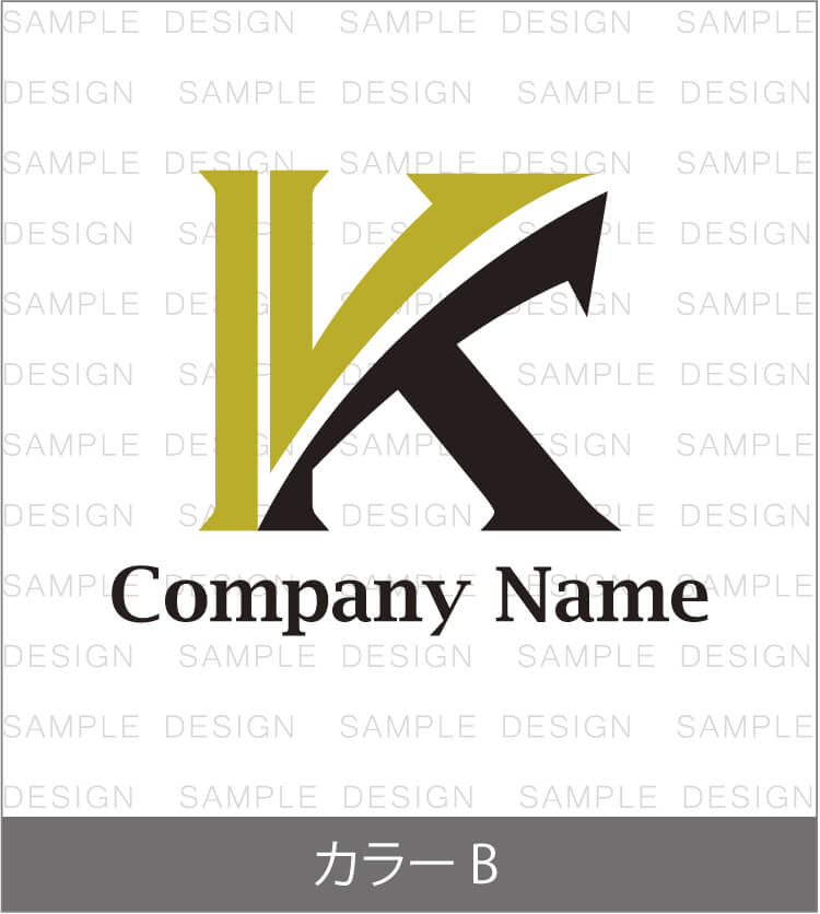 右肩上がりに成長する矢印の頭文字ロゴ Kを制作|販売ロゴ番号01668 8 2101668color b
