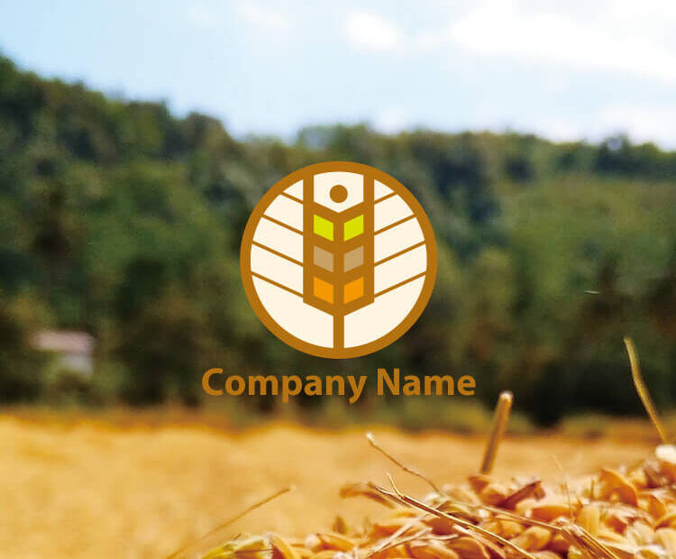 麦・稲の農業ロゴ01675