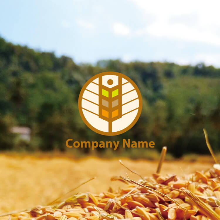 麦・稲の農業ロゴ01675