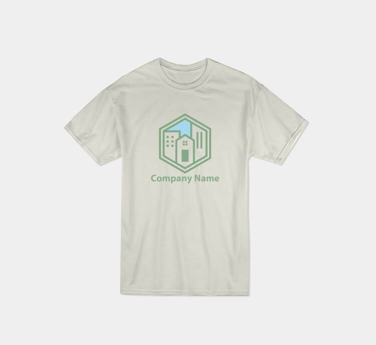 建設 会社ロゴのデザイン01714使用見本｜Tシャツ