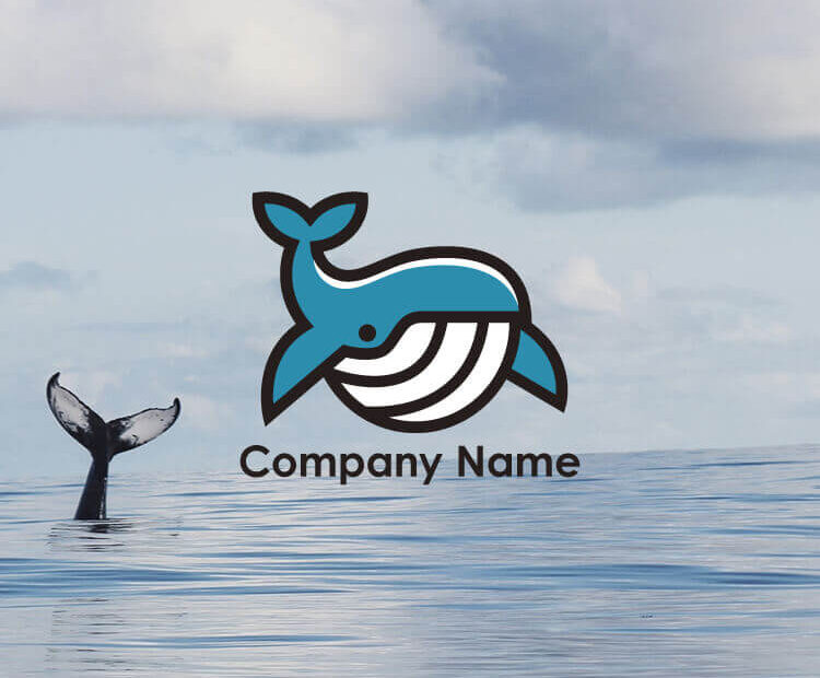 大きな鯨のロゴデザイン