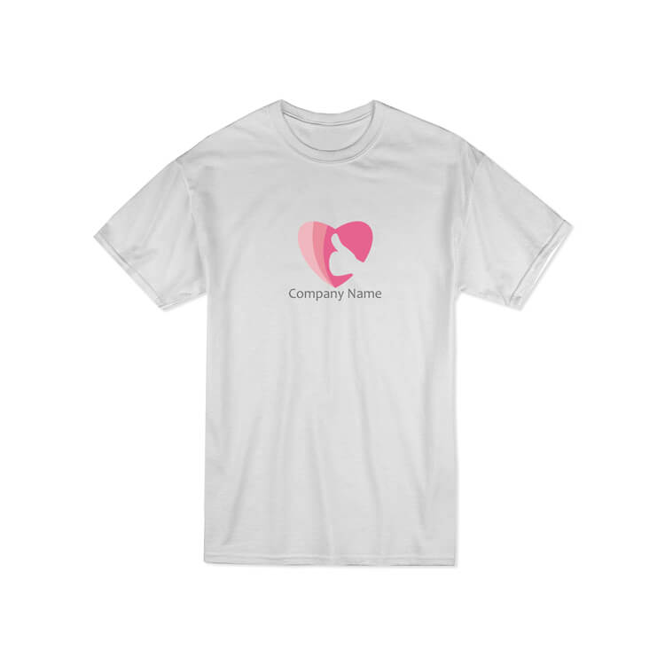 マッサージ ロゴ ハートと手のデザイン0261使用例｜Tシャツ