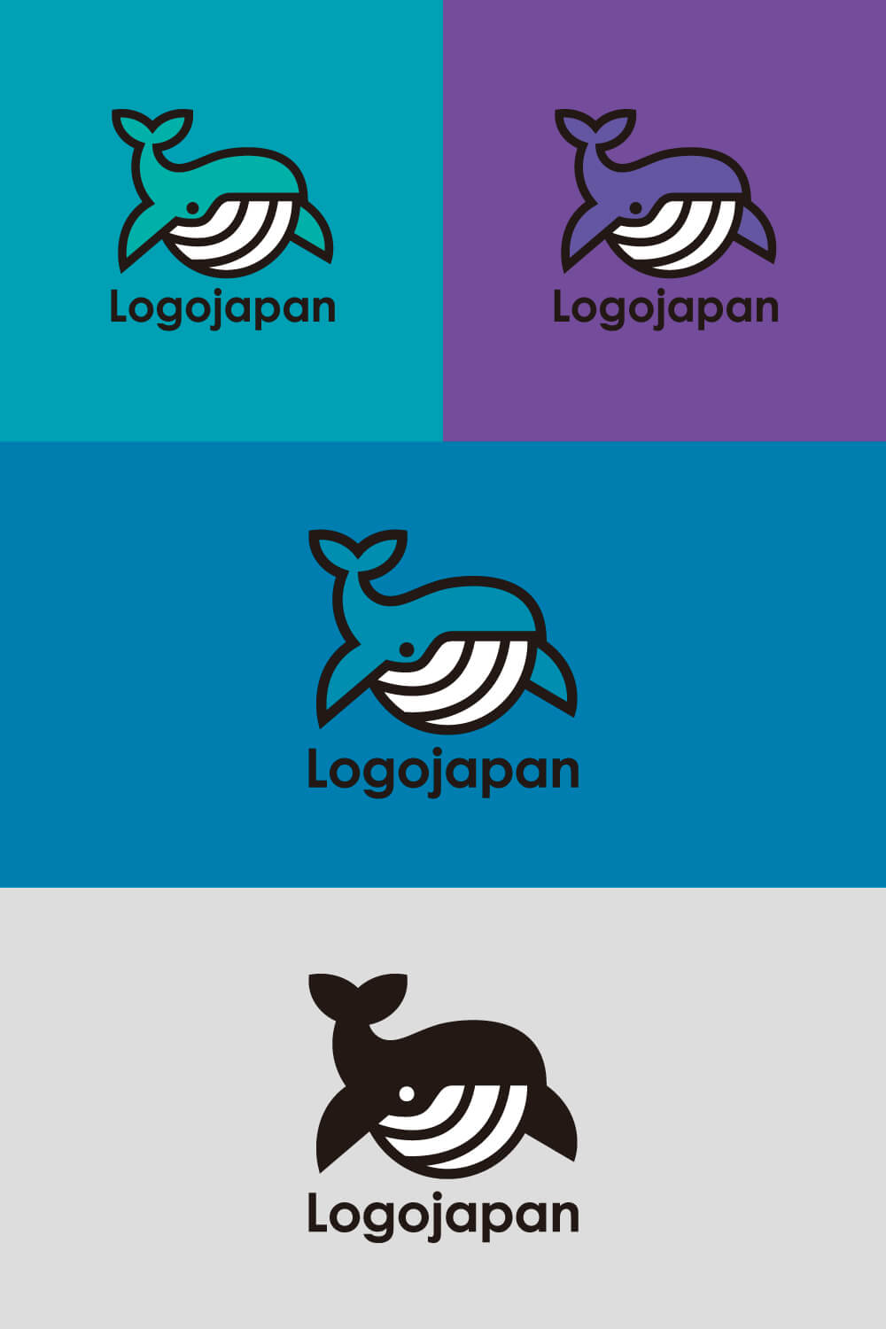 大きな鯨のロゴ-色見本