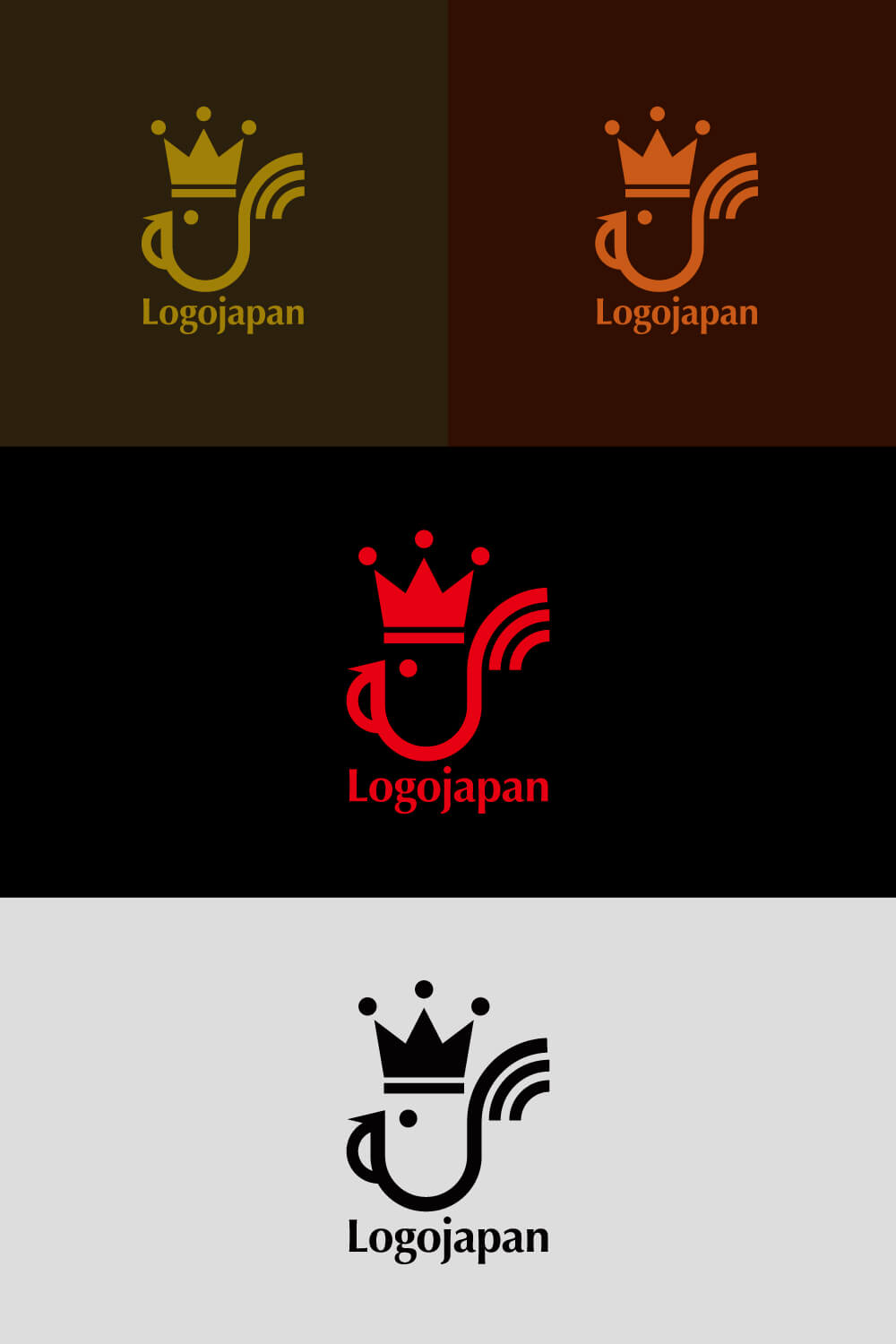 ニワトリの王様のロゴ-色のパターン