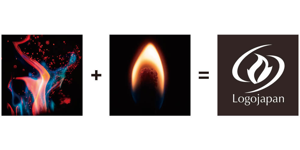 激しい炎と穏やかな火のロゴできるまで