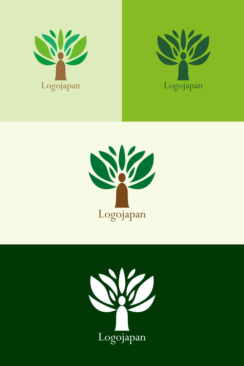 木と人のナチュラルロゴ色見本