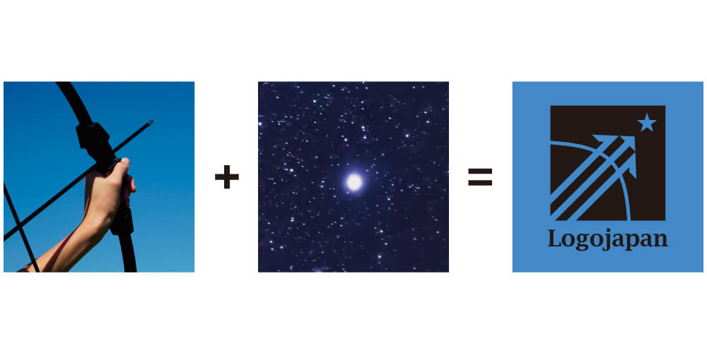 目標を射止める弓と星のロゴができるまで