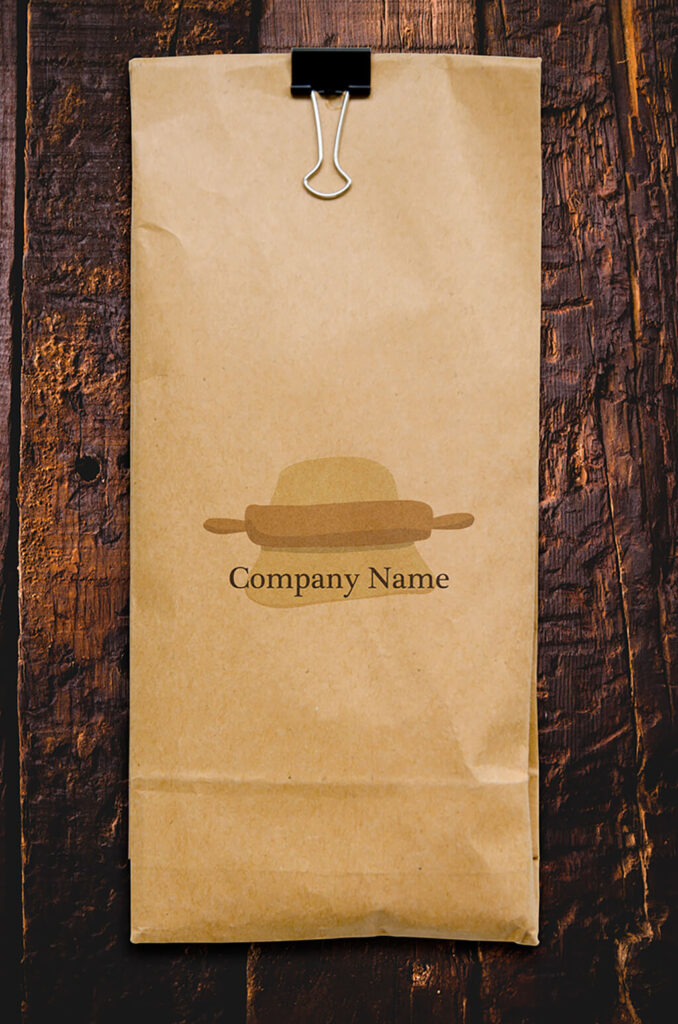 麺棒・クッキークローラーのロゴ使用例ー袋