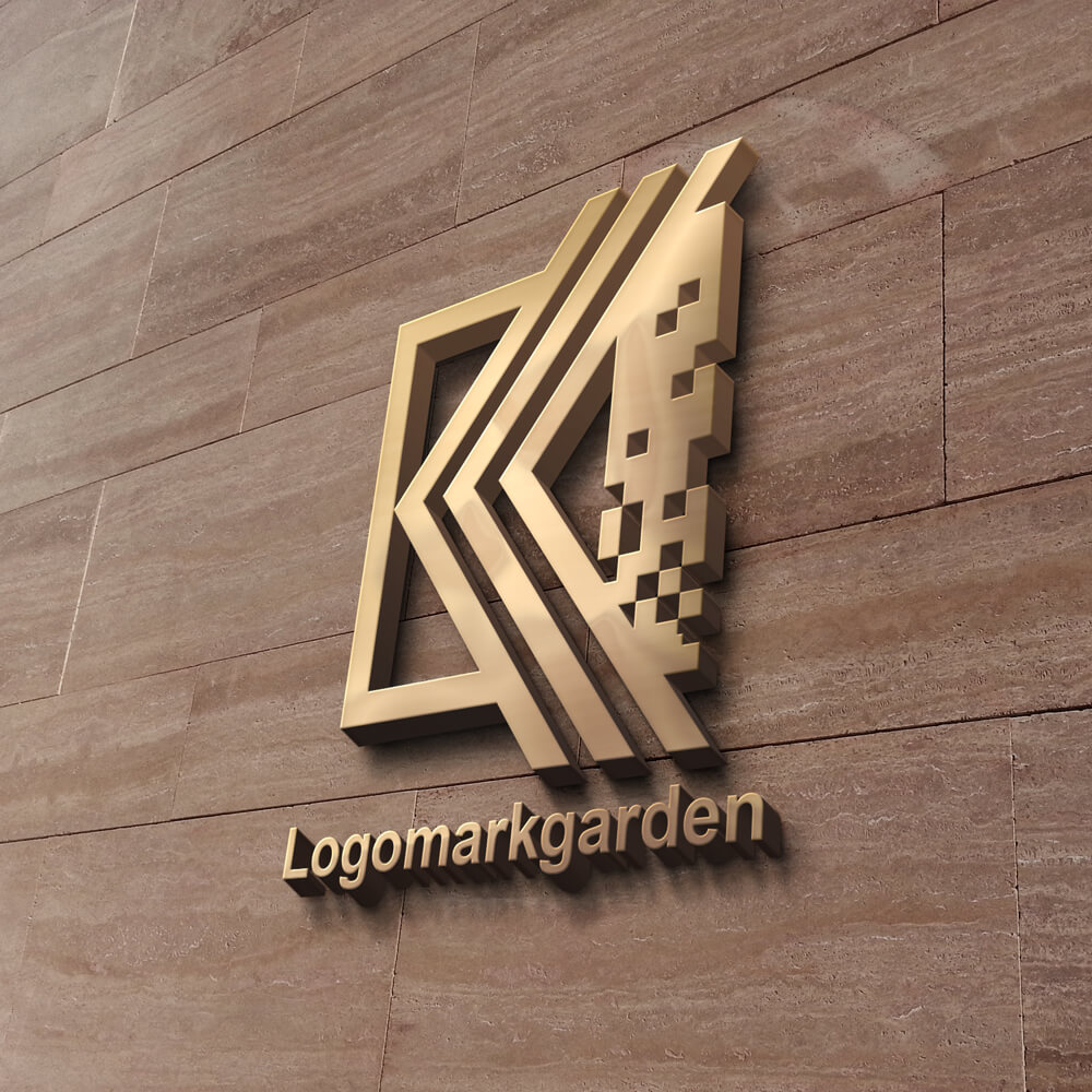 インパクトのあるKの英字ロゴ|ロゴ販売番号01879 3 英字ロゴ01879使用見本|受付サイン