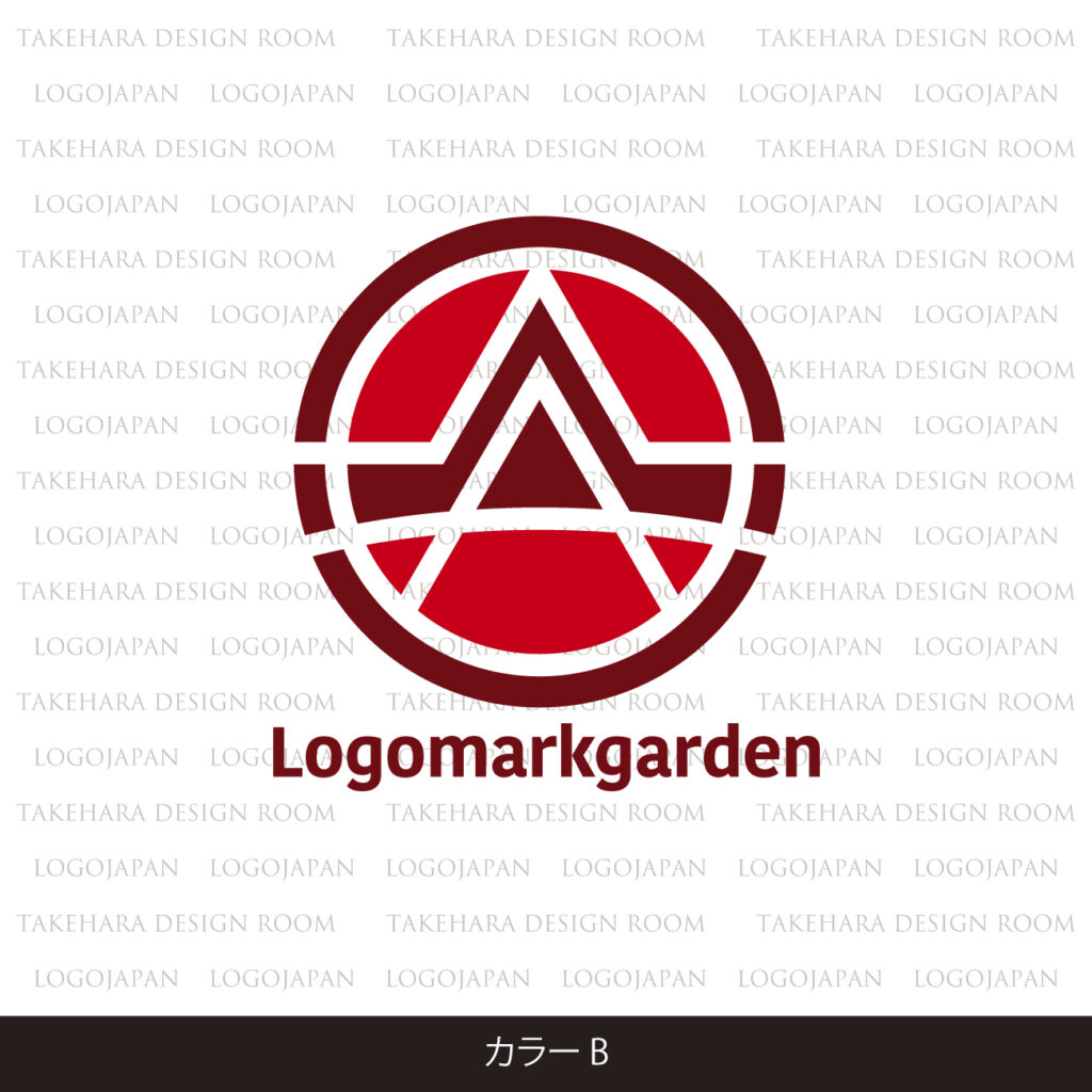 二重丸ロゴ-Aの文字のシンボルマーク01873color-b