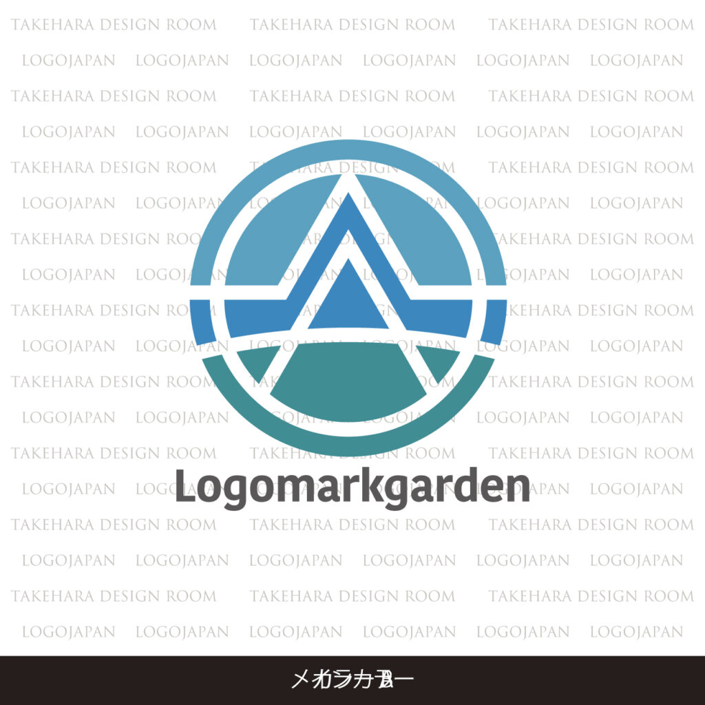 二重丸ロゴ-Aの文字のシンボルマーク01873color-m