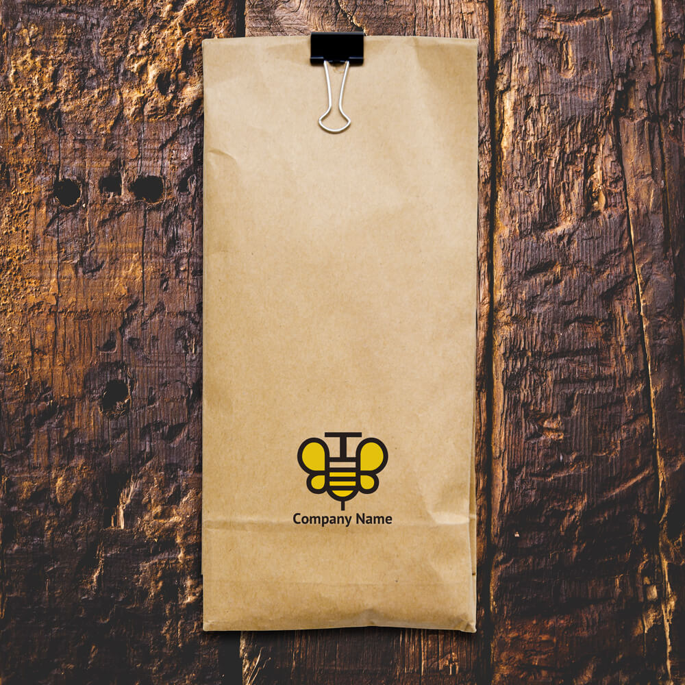 蜂蜜 ロゴ0248使用例｜紙袋