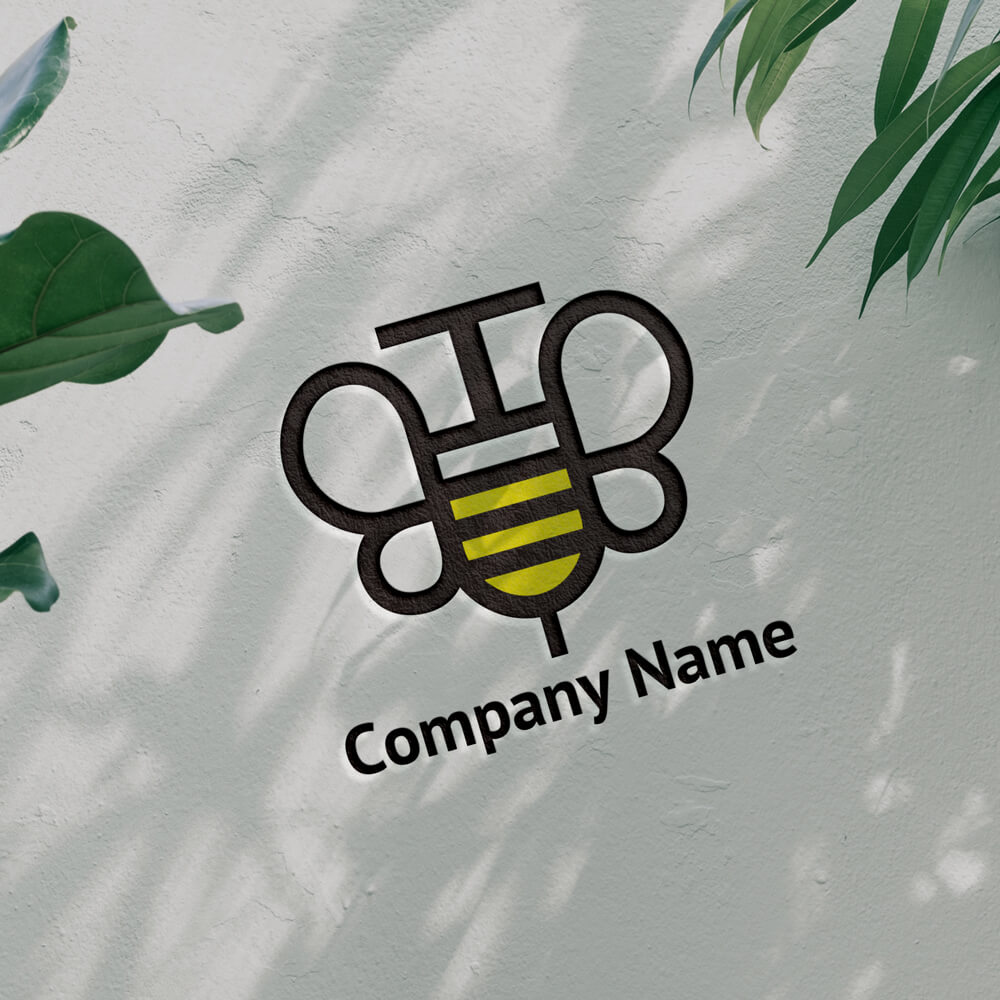 蜂蜜 ロゴ0248使用例｜壁面加工