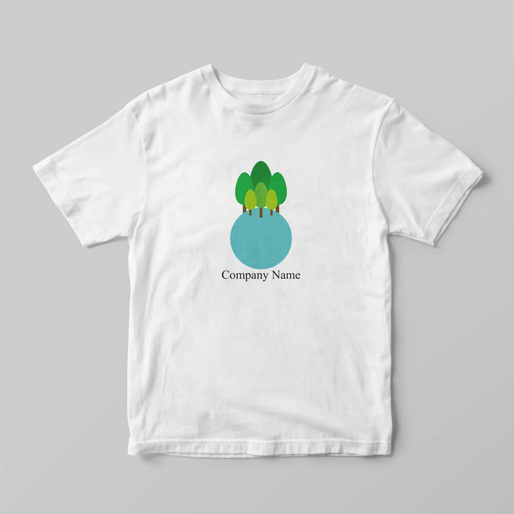 地球ロゴ0779使用見本｜Tシャツ