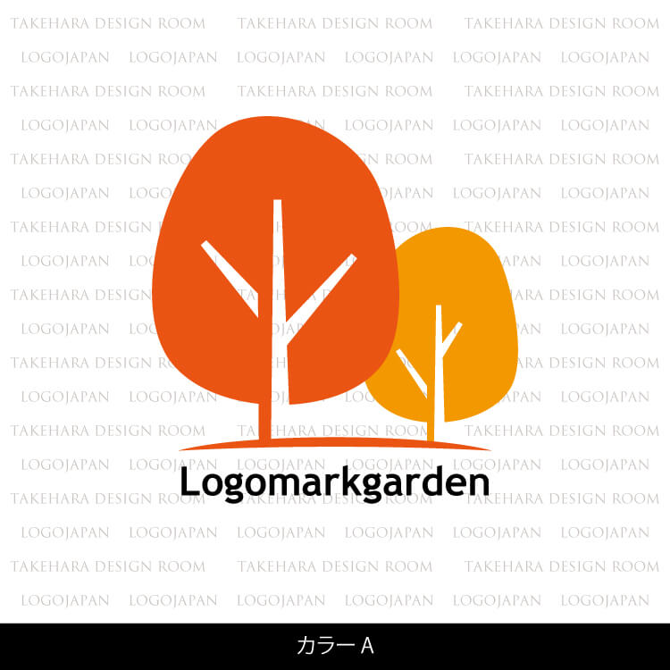 木のロゴ ナチュラル01894カラーA