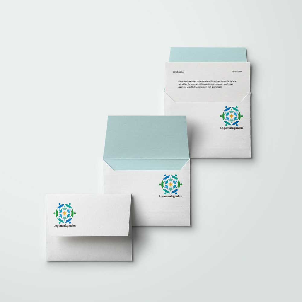 人のロゴ 協力して輪を作る人々を表現したデザイン|ロゴ販売番号-people001 7 people001img08