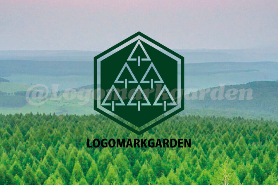 木のロゴ 亀甲デザイン01915