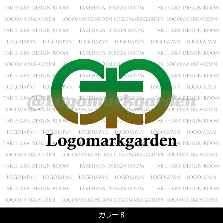 無限（メビウスの輪）と木を組み合わせたロゴのカラー見本B