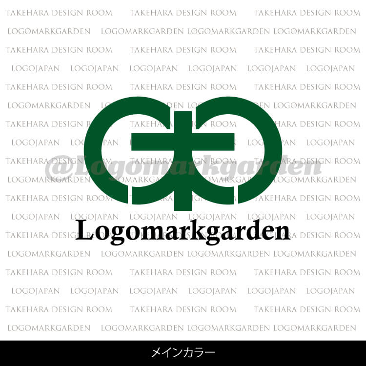 無限（メビウスの輪）と木を組み合わせたロゴのカラー見本メイン