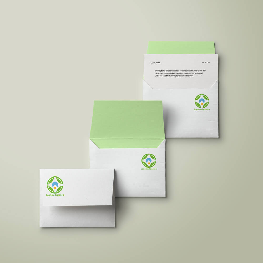 circle cross arrow logo 01918 envelope