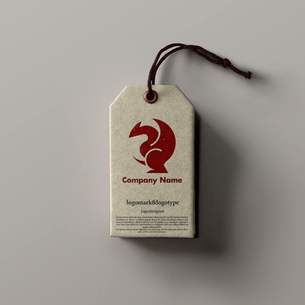 ドラゴンのロゴ1500デザイン見本：商品タグ