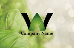 頭文字ロゴ Wのナチュラルデザイン023