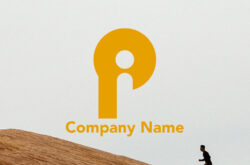 Pロゴ 人をモチーフにしたシンボル0992