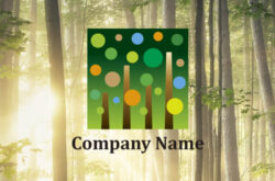 木のロゴ 森をイメージしたデザイン01253