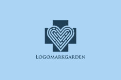 クロス・十字形の指紋・迷路のハートロゴマーク01275アイキャッチ