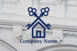 鍵ロゴ 家のシンボルマーク01301