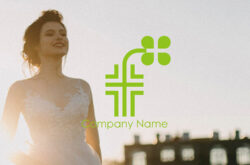 幸せ ロゴ クローバーの可愛いデザイン01501