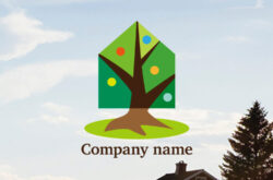 家と木のロゴ 制作01523