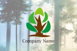 木のロゴ 手書き風のデザイン01740