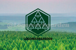 木のロゴ 亀甲デザイン01915